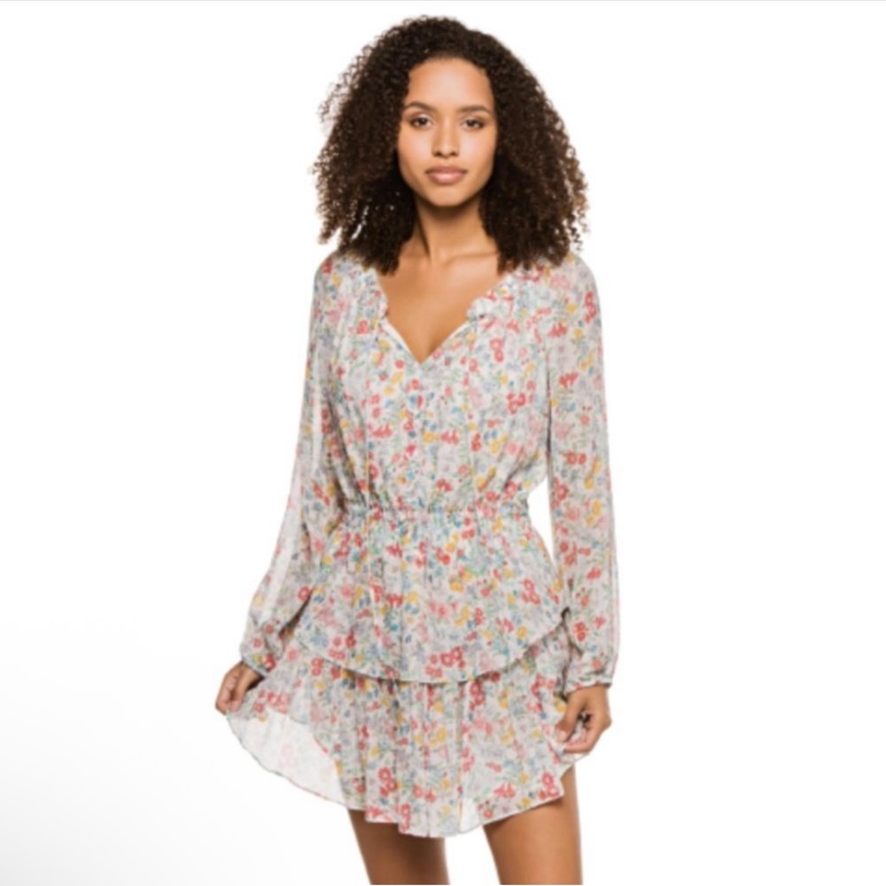 LoveShackFancy Popover Floral Mini Dress NWOT
